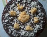 Bolo simples de chocolate com coco