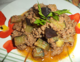 Guisado prático de berinjela com carne moída