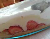 Pavê de morango e leite em pó