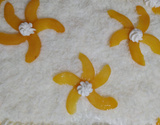 Bolo de pêssego com coco
