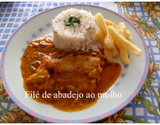 Filé de abadejo ao molho