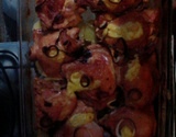 Frango assado com batatas