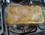 Salmão ao requeijão e creme de leite