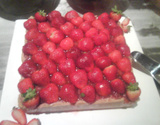 Torta de Morango com rosas