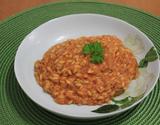 Risoto de frango com creme de leite