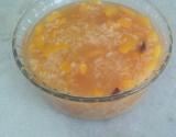 Arroz doce com pêssego