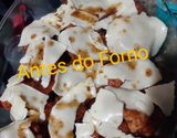 Filé de frango a parmegiana com molho madeira