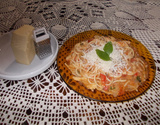 Frango com macarrão cremoso