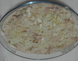 Frango com creme de leite e creme de cebola