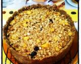 Torta integra de banana, granola e mel