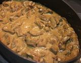 Strogonoff com carne de porco