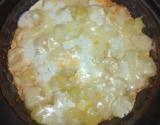 Camarão com batatas gratinadas