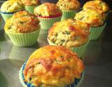Muffin de espinafre e queijo feta