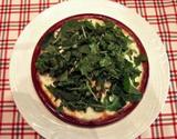 Risoto de rúcula e mussarela