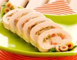 Rocambole de frango recheado