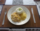 Creme de frango com batata palha