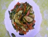 Peito de frango com legumes