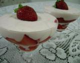 Creme com morangos