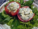 Tomates recheados com creme de ricota temperado