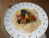 Pasta com roasted vegetables
