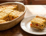 Torta de liquidificador salgada de frango desfiado com farinha de aveia fit, leve e prática