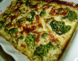 Peito de frango gratinado com brócolis