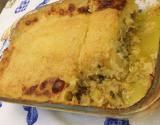 Bacalhau gratinado com purê de batatas