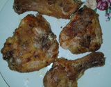 Coxa de frango assado com maionese