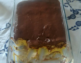 Pavê de chocolate com biscoito champagne
