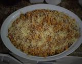 Macarronada com estrogonofe de carne moída