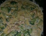 Frango com brócolis e creme de leite
