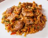 Arroz carreteiro de carne fresca