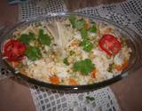 Bacalhau com arroz simples