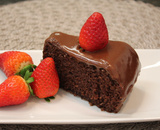 Bolo de morangos e chocolate light