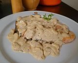 Salmão ao champignon