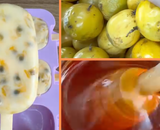 Receita fácil de picolé de mousse de maracujá muito cremoso com apenas 3 ingredientes que os meus filhos amam