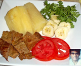 Carne de sol com macaxeira