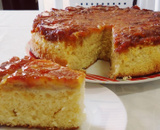 Como fazer bolo de banana caramelada