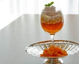 Bavaroise de papaia ao creme de iogurte e mel
