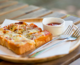Pizza de pão de forma