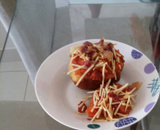 Batata recheada e crocante