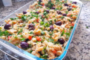 Salada de grão-de-bico com bacalhau