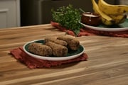 Croquete de banana com carne-seca
