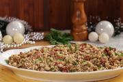 Arroz com lentilha e calabresa