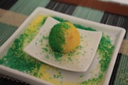 Brigadeiro verde e amarelo para a copa