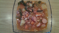 Sopa de feijão com verdura