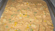 Estrogonofe de frango com milho