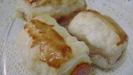Salsicha com massa folhada