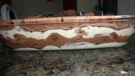 Pavê de waffer de chocolate