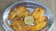 Filé de peixe empanado sem fritura